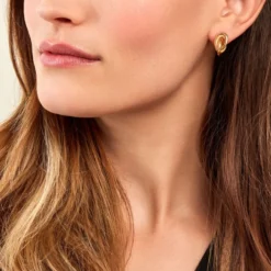 Boucles D'oreilles Puces Nyx Or Jaune