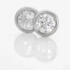 Boucles D'oreilles Puces Ofelia Or Blanc Diamant