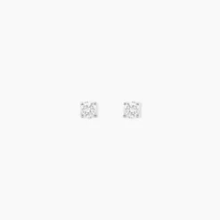 Boucles D'oreilles Puces One Or Jaune Diamants