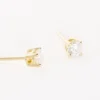 Boucles D'oreilles Puces Or Jaune Victoria Diamants
