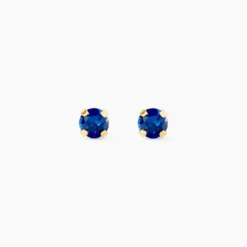 Boucles D'oreilles Puces Or Jaune Oxyde De Zirconium
