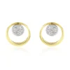 Boucles D'oreilles Puces Or Jaune Laberiane Diamants