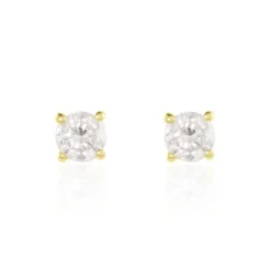 Boucles D'oreilles Puces Or Jaune Victoria Diamants