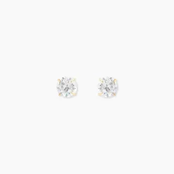 Boucles D'oreilles Puces Or Jaune Katherina Oxyde De Zirconium