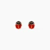 Boucles D'oreilles Puces Or Jaune Helidie Email