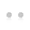 Boucles D'oreilles Puces Ottilie Argent Blanc Oxyde De Zirconium