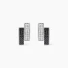 Boucles D'oreilles Puces Ouarida Argent Blanc Oxyde De Zirconium