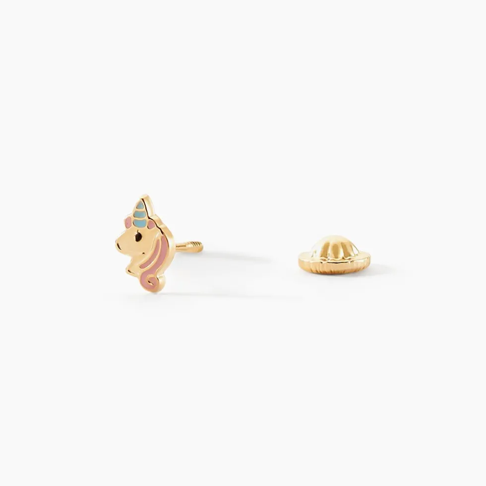 Boucles D'oreilles Puces Pegasus Or Jaune
