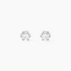 Boucles D'oreilles Puces Petrine Argent Blanc Oxyde De Zirconium