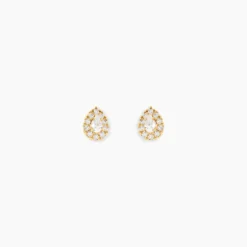 Boucles D'Oreilles Puces Pilvi Or Jaune Oxyde De Zirconium