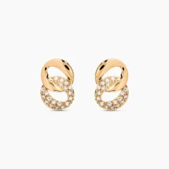 Boucles D'oreilles Puces Plaqué Or Jaune Amato Oxydes De Zirconium