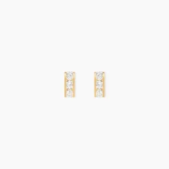Boucles D'oreilles Puces Rachilda Or Jaune Oxyde De Zirconium