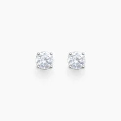 Boucles D'oreilles Puces Rio Argent Blanc Oxyde