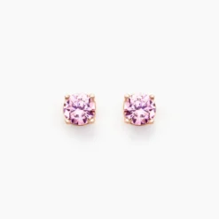 Boucles D'oreilles Puces Rio Argent Rose Oxyde