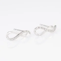 Boucles D'oreilles Puces Samy Or Blanc Diamant