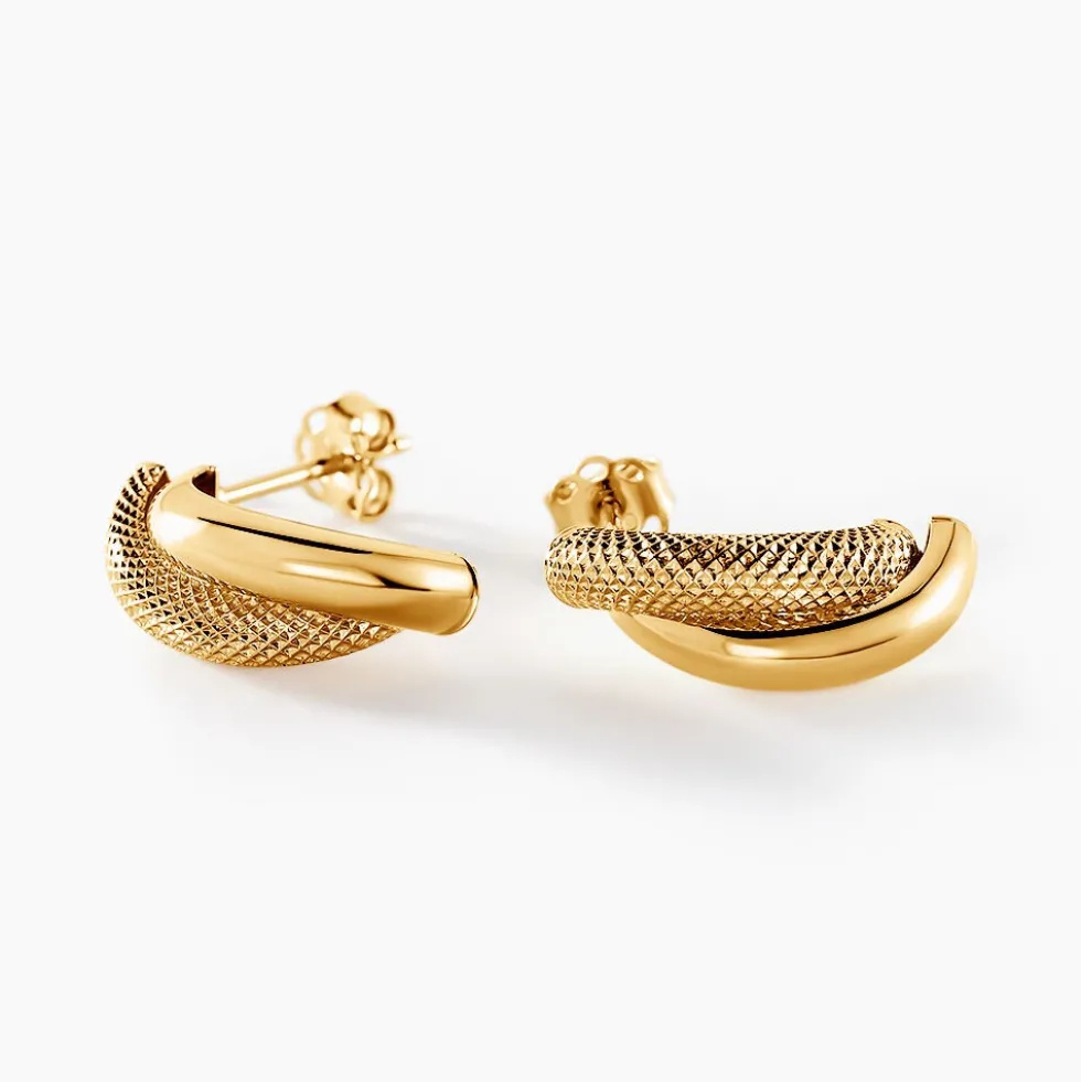 Boucles D'oreilles Puces Sawney Or Jaune