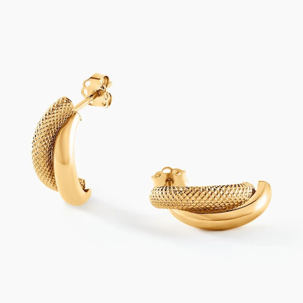 Boucles D'oreilles Puces Sawney Or Jaune