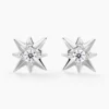 Boucles D'oreilles Puces Semira Argent Blanc Oxyde De Zirconium