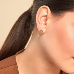 Boucles D'oreilles Puces Seyda Plaqué Or Jaune