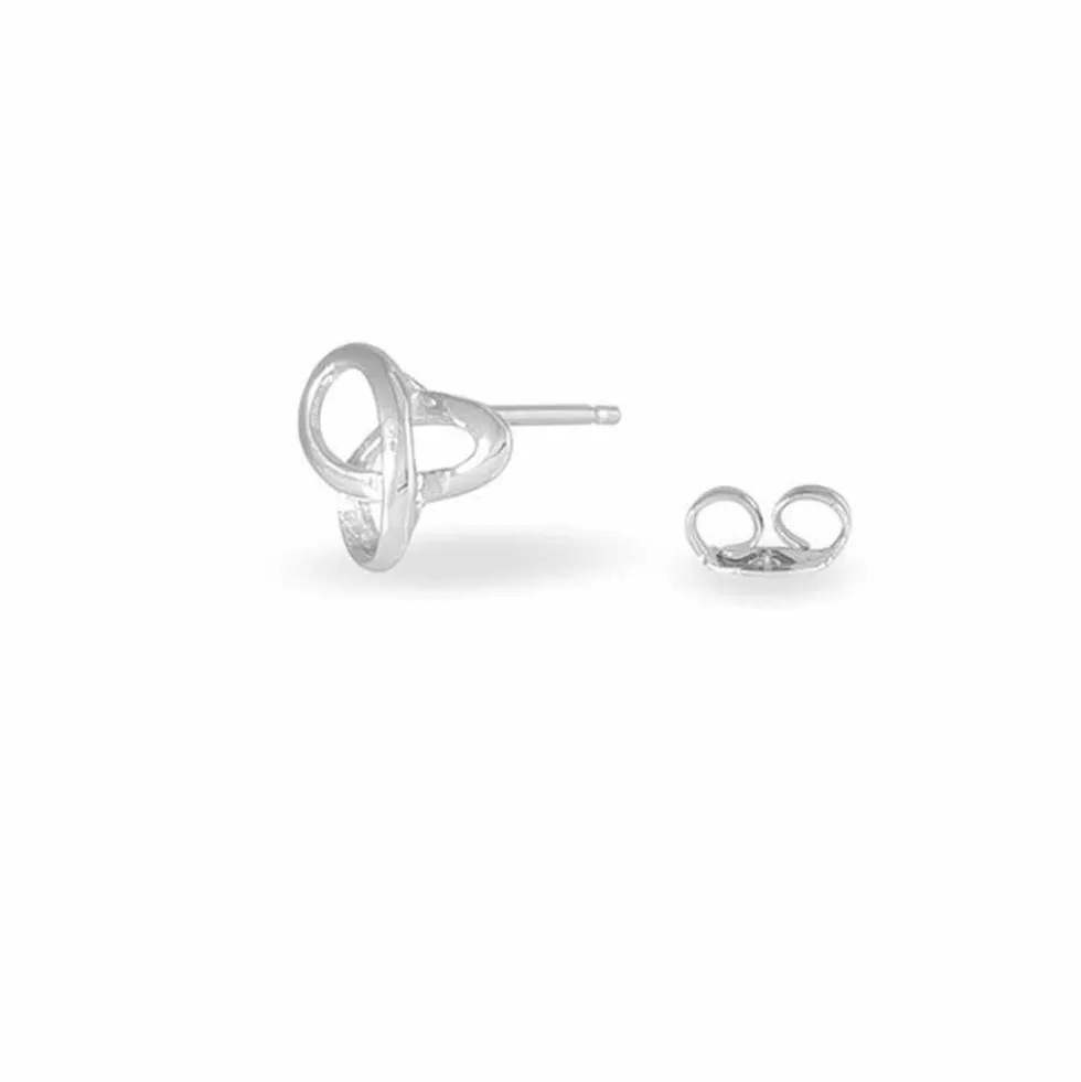 Boucles D'oreilles Puces Shainy Argent Blanc