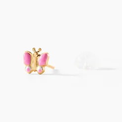 Boucles D'oreilles Puces Sienna Papillon Or Jaune