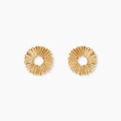 Boucles D'Oreilles Puces Soraia Plaqué Or Jaune