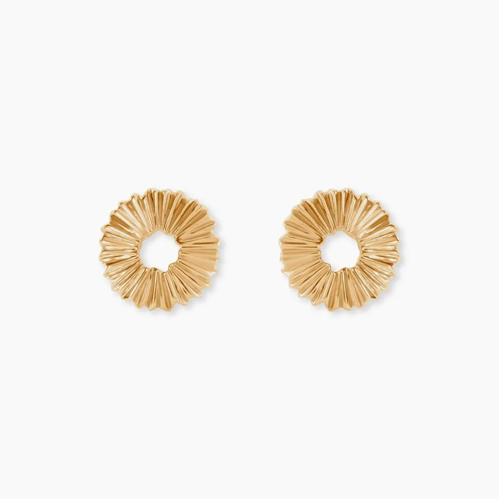 Boucles D'Oreilles Puces Soraia Plaqué Or Jaune