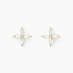 Boucles D'oreilles Puces Stellia Or Jaune Oxyde De Zirconium