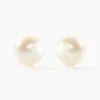 Boucles D'oreilles Puces Suki Or Jaune Perle De Culture