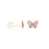 Boucles D'oreilles Puces Sulivia Papillon Or Jaune