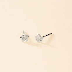 Boucles D'oreilles Puces Sulya Argent Blanc