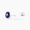 Boucles D'Oreilles Puces Talismania Argent Blanc Lapis Lazuli