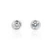 Boucles D'oreilles Puces Talya Argent Blanc Oxyde De Zirconium