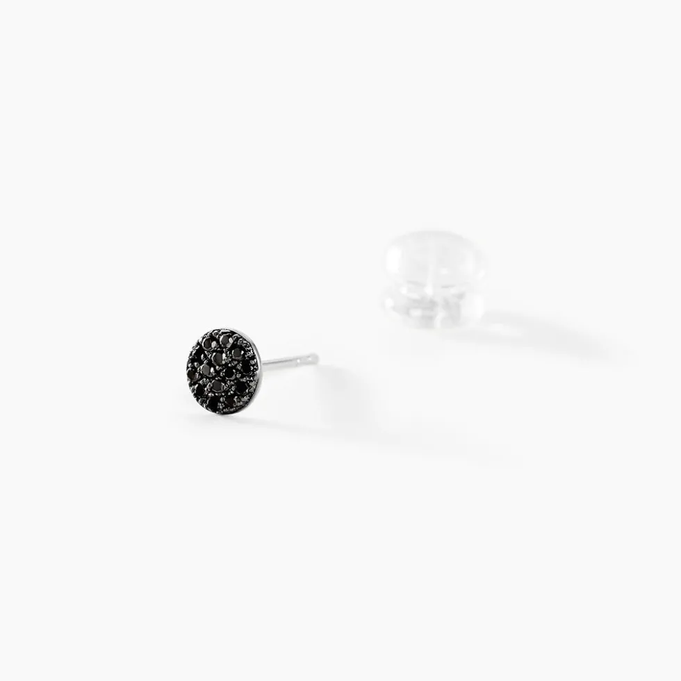 Boucles D'oreilles Puces Teani Or Blanc Diamant