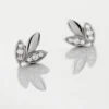 Boucles D'oreilles Puces Tihana Argent Blanc Oxyde De Zirconium