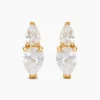 Boucles D'oreilles Puces Timeus Or Jaune Oxyde De Zirconium