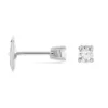 Boucles D'oreilles Puces Victoria Or Blanc Diamant