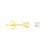 Boucles D'oreilles Puces Victoria Or Jaune Diamant