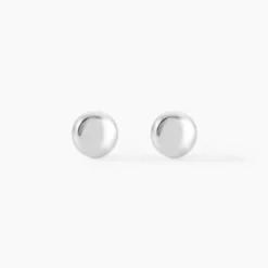 Boucles D'oreilles Puces Virgie Argent Blanc