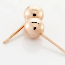 Boucles D'oreilles Puces Virgie Argent Rose