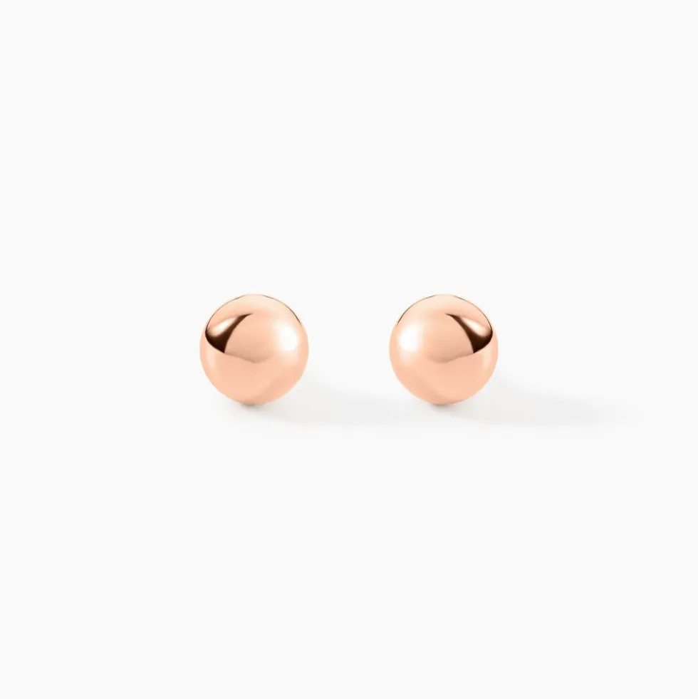 Boucles D'oreilles Puces Virgie Argent Rose