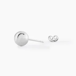 Boucles D'oreilles Puces Virgie Argent Blanc