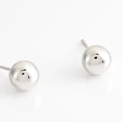 Boucles D'oreilles Puces Virgie Argent Blanc