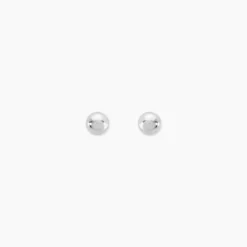 Boucles D'oreilles Puces Virgie Argent Blanc