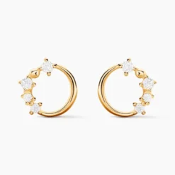 Boucles D'oreilles Puces Wenona Or Jaune Oxyde De Zirconium