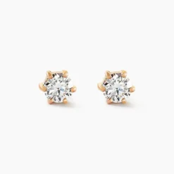 Boucles D'oreilles Puces Yléna Plaqué Or Jaune Oxyde De Zirconium