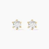 Boucles D'oreilles Puces Yléna Plaqué Or Jaune Oxyde De Zirconium