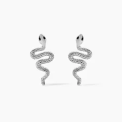 Boucles D'oreilles Puces Yoshie Argent Blanc