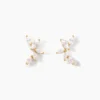 Boucles D'oreilles Puces Youssa Or Jaune Oxyde De Zirconium