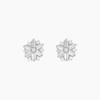 Boucles D'oreilles Puces Ysatis Argent Blanc Oxyde De Zirconium